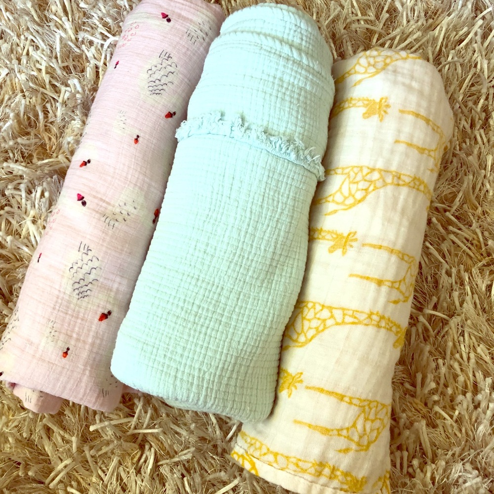 Baby blanket and swaddle bundle